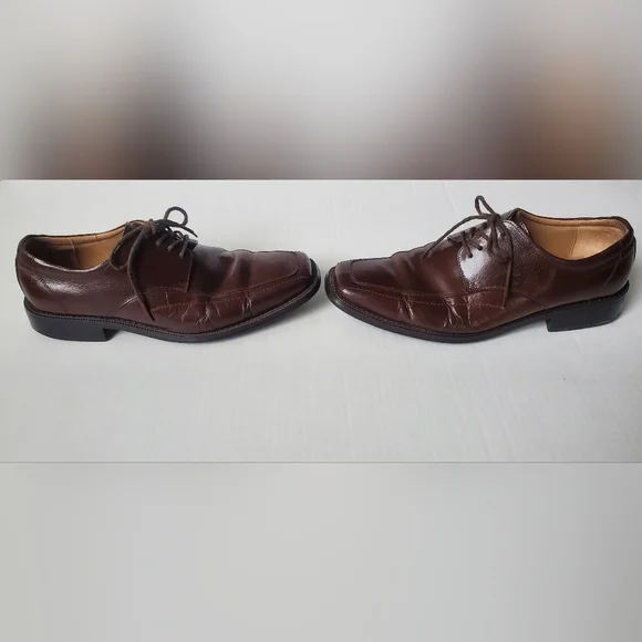 Zengara Men's Brown Leather Dress Shoes Sz 9M - Picture 8 of 11